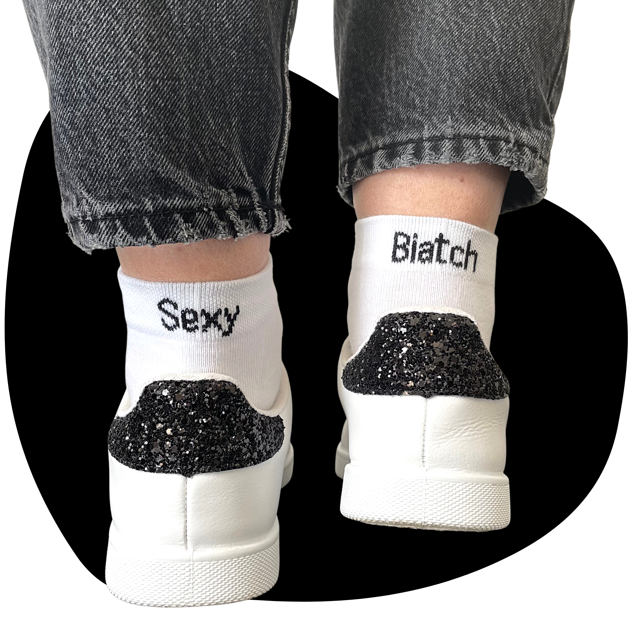 Chaussettes dépareillées Sexy Biatch