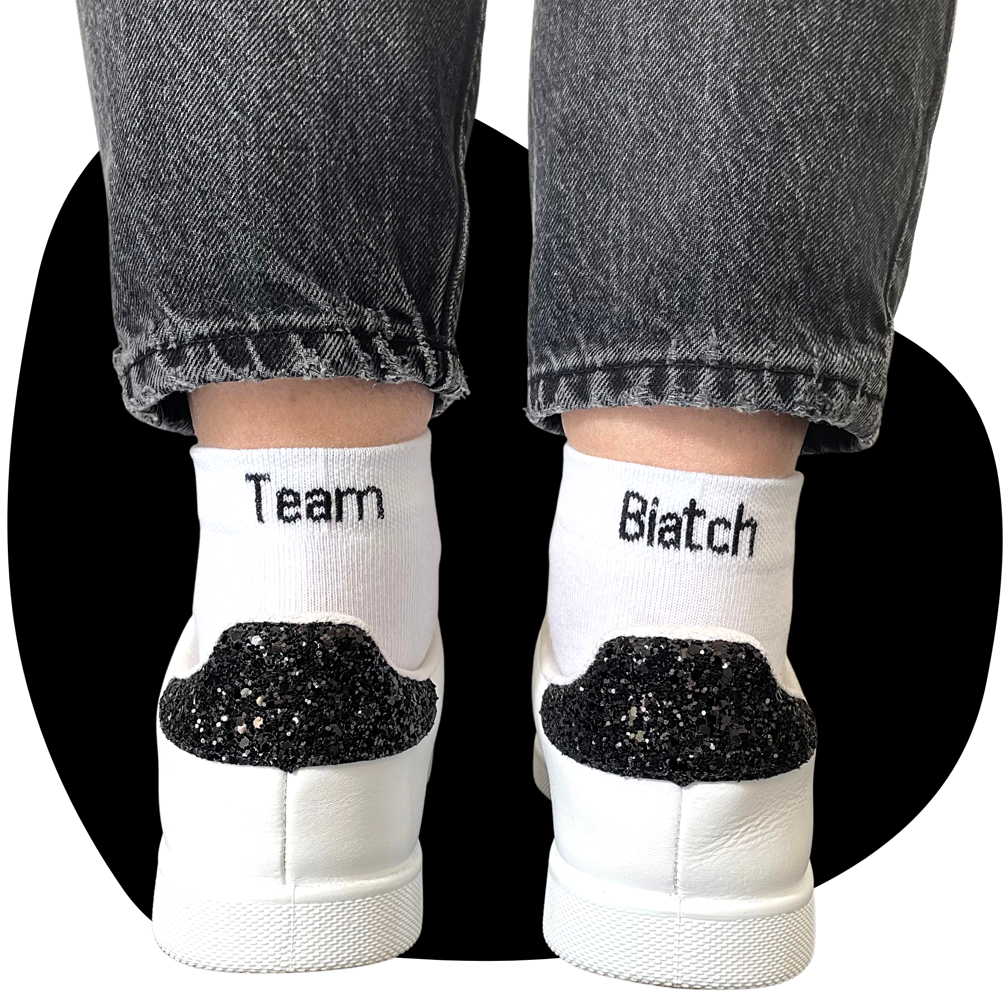 Chaussettes dépareillées Team Biatch